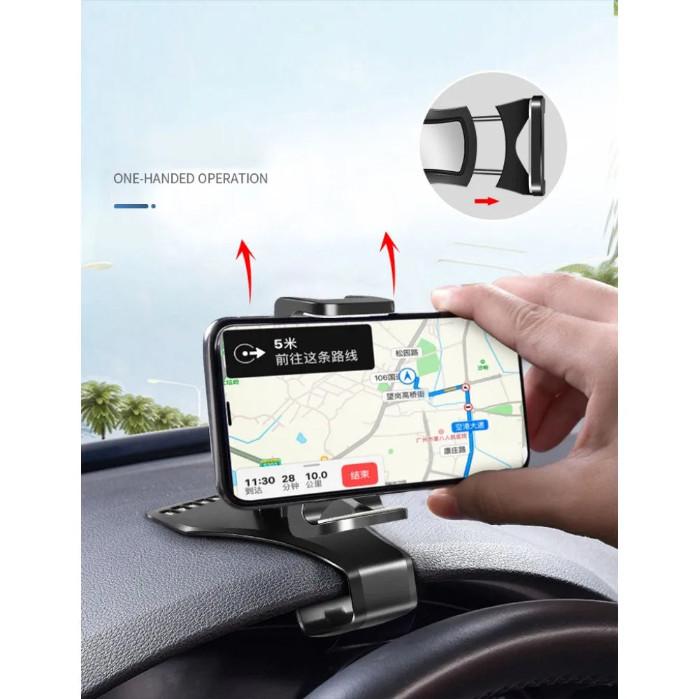 3 in 1 Car GPS Smartphone Holder: Dashboard / Visor Clamp   AC Grid Clip for BLU Grand Energy - Black