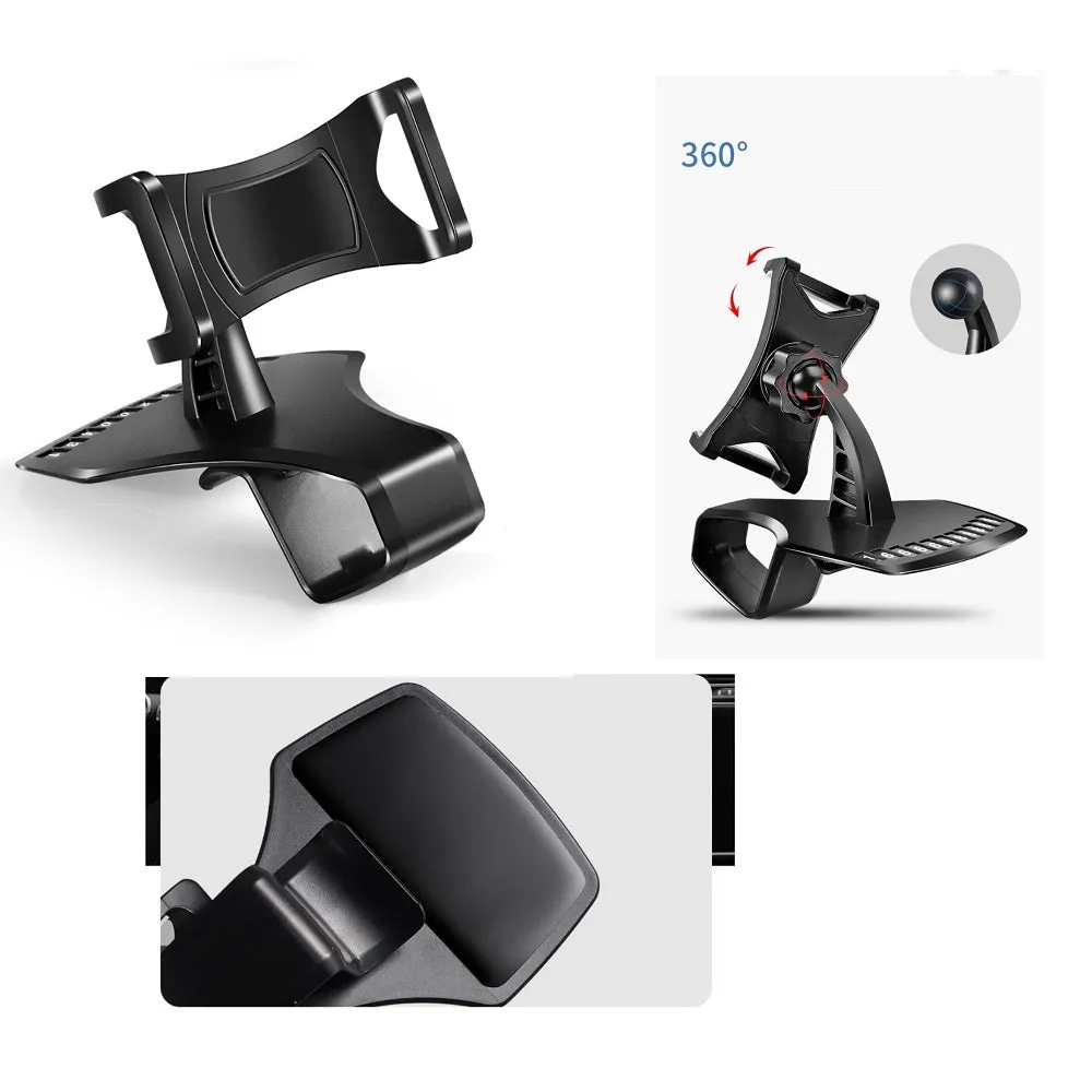 3 in 1 Car GPS Smartphone Holder: Dashboard / Visor Clamp   AC Grid Clip for BLU Grand Energy - Black