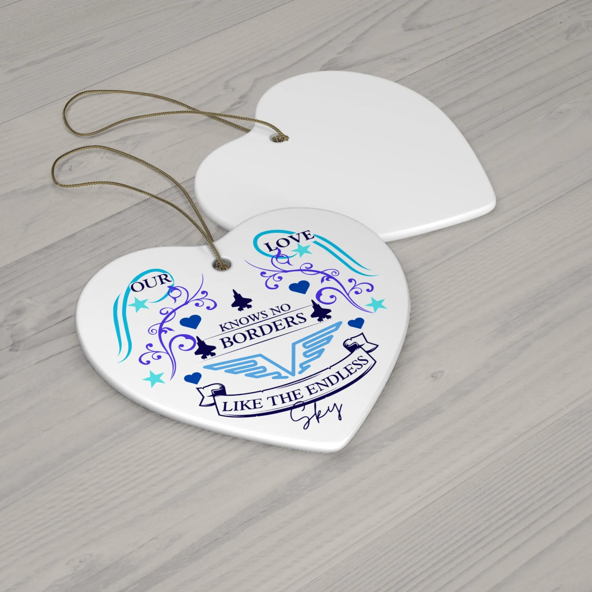 Airforce Valentine Ornament - Deployment Gift for Airmen & Military Spouses