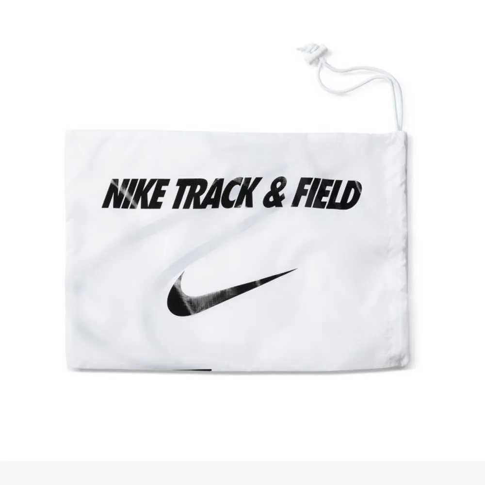 All Gender Nike Zoom Rival Distance Spikes - White/Black/Metallic Silver - Regular (D)