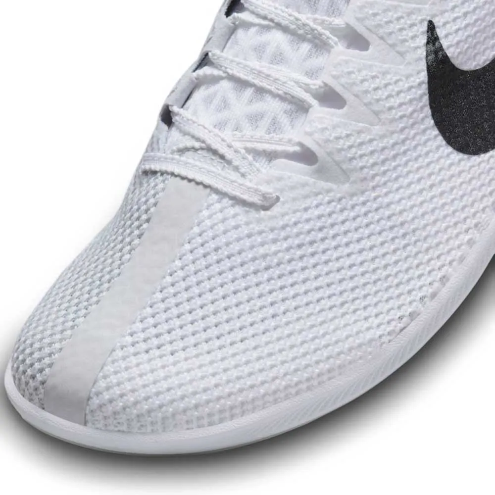 All Gender Nike Zoom Rival Distance Spikes - White/Black/Metallic Silver - Regular (D)