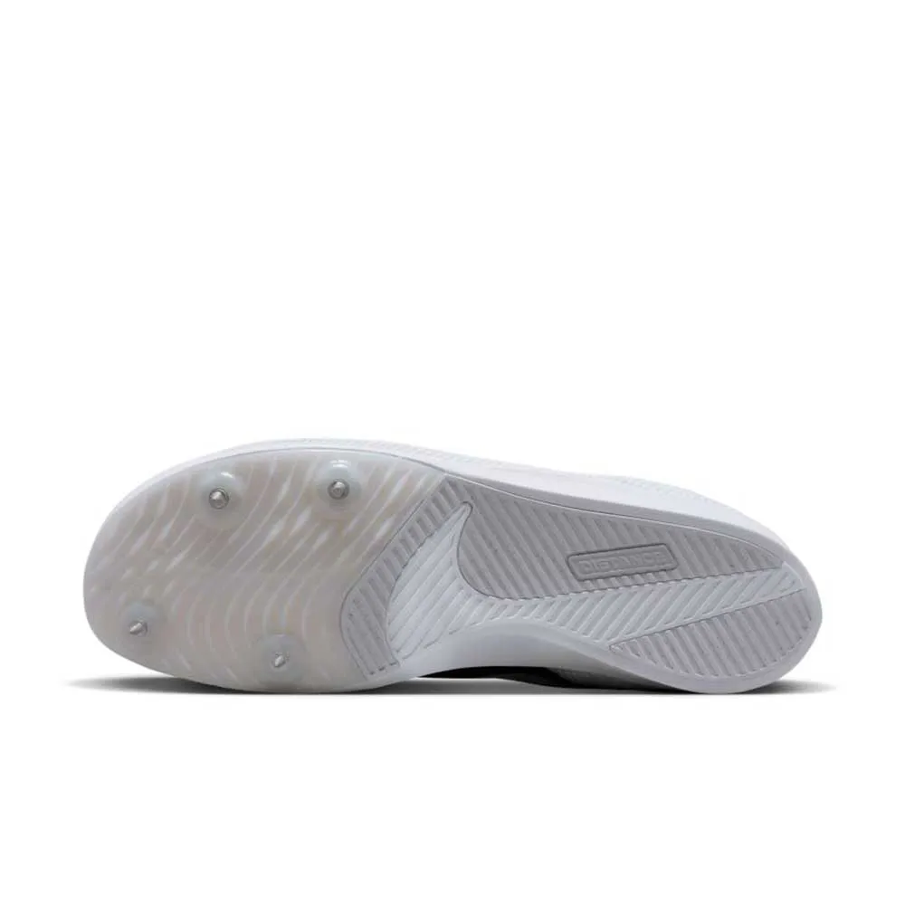All Gender Nike Zoom Rival Distance Spikes - White/Black/Metallic Silver - Regular (D)