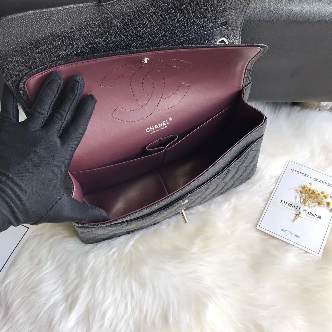 CC Flap Bag X Caviar Jumbo