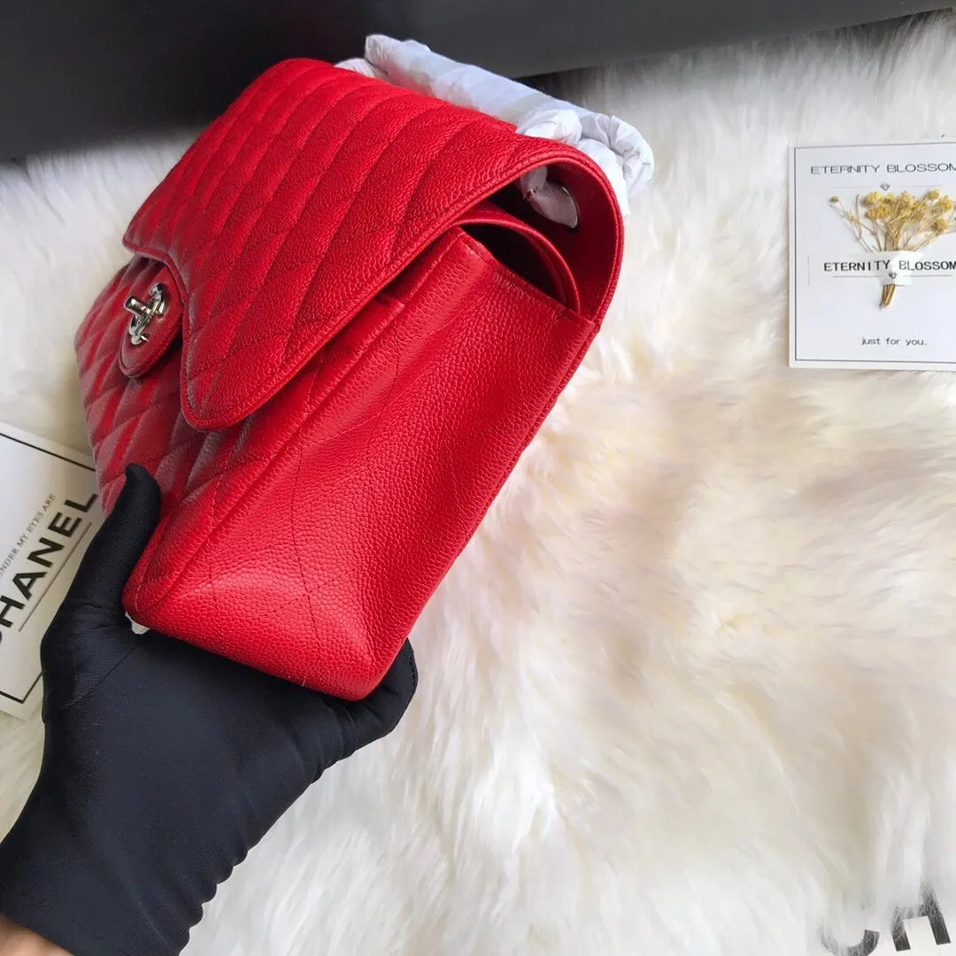CC Flap Bag X Caviar Jumbo