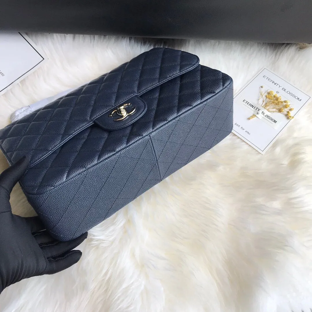CC Flap Bag X Caviar Jumbo