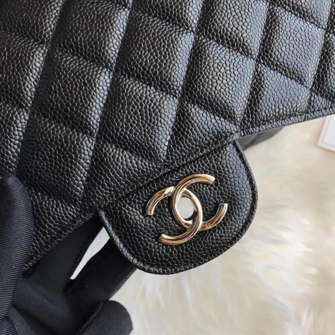 CC Flap Bag X Caviar Jumbo