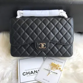 CC Flap Bag X Caviar Jumbo