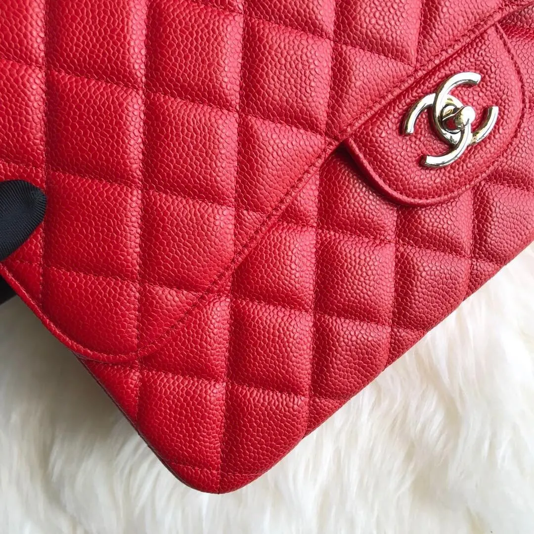 CC Flap Bag X Caviar Jumbo