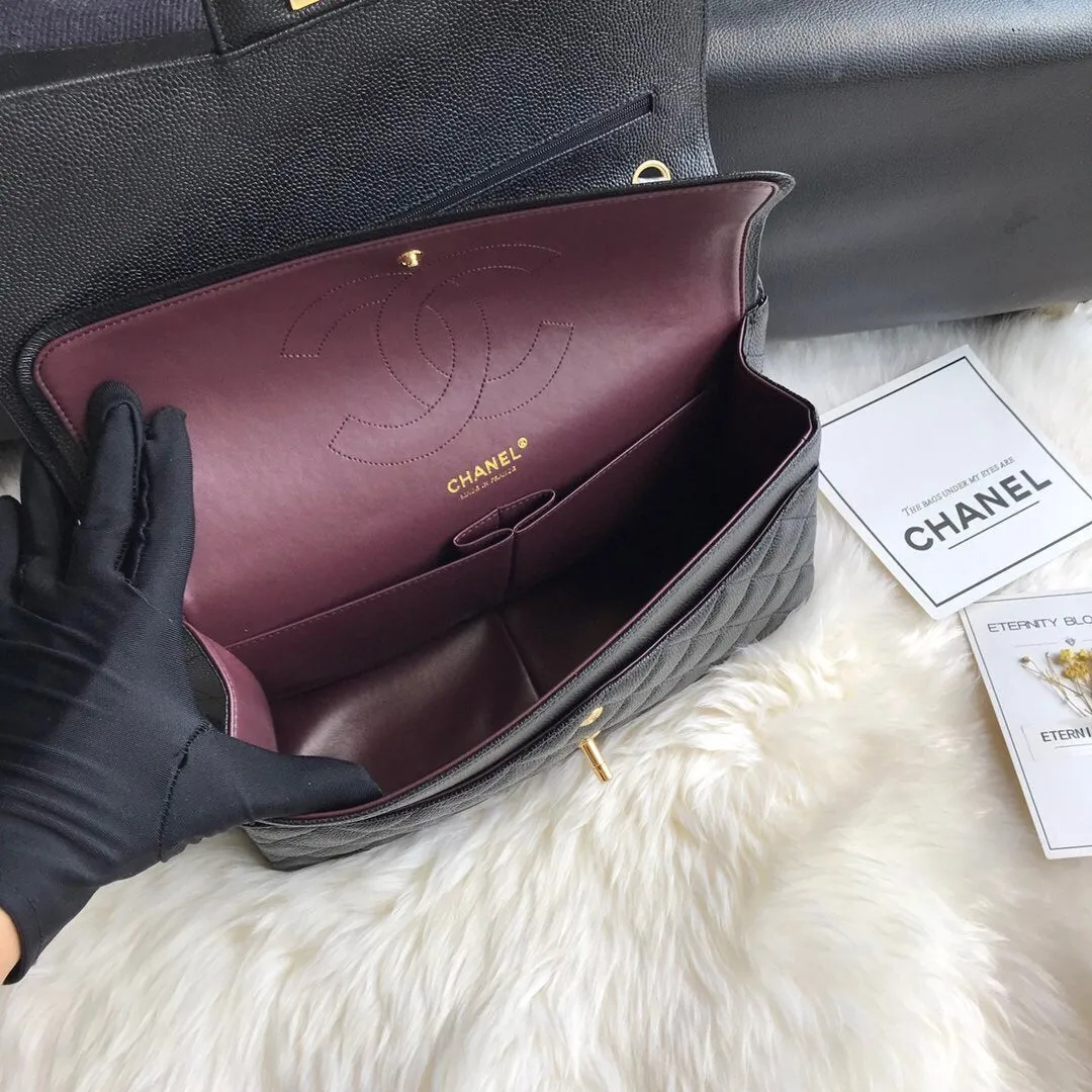 CC Flap Bag X Caviar Jumbo