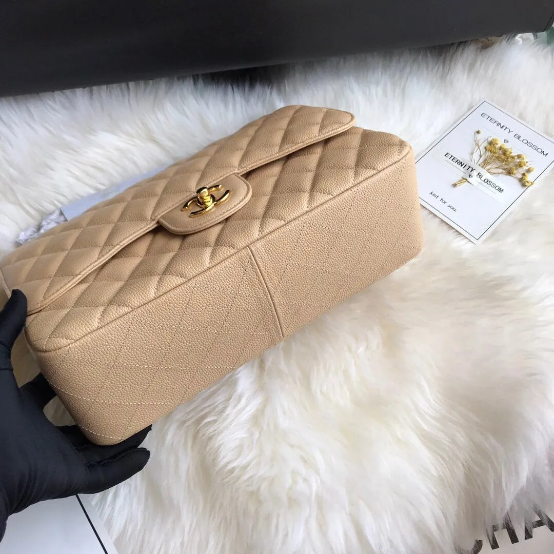 CC Flap Bag X Caviar Jumbo