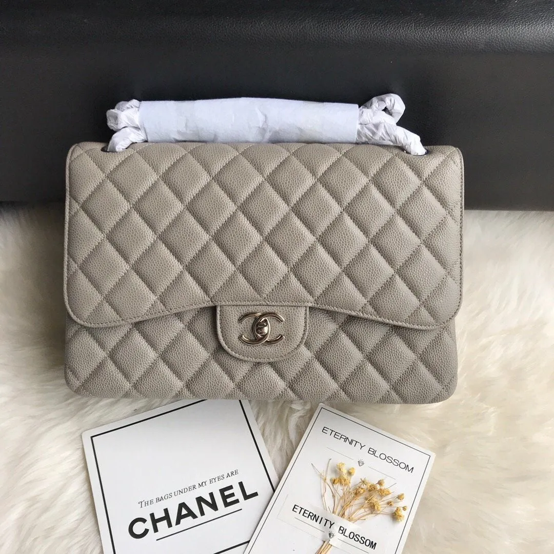 CC Flap Bag X Caviar Jumbo
