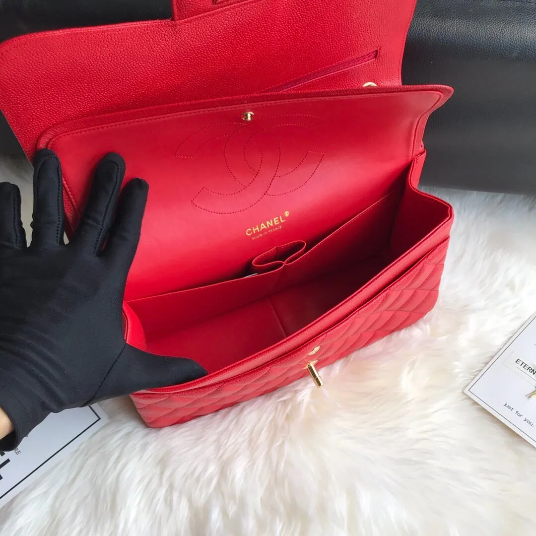 CC Flap Bag X Caviar Jumbo
