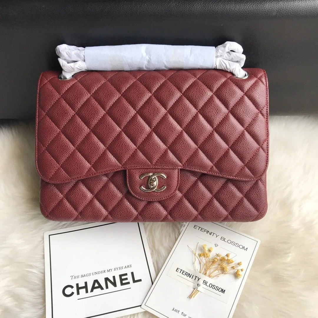 CC Flap Bag X Caviar Jumbo
