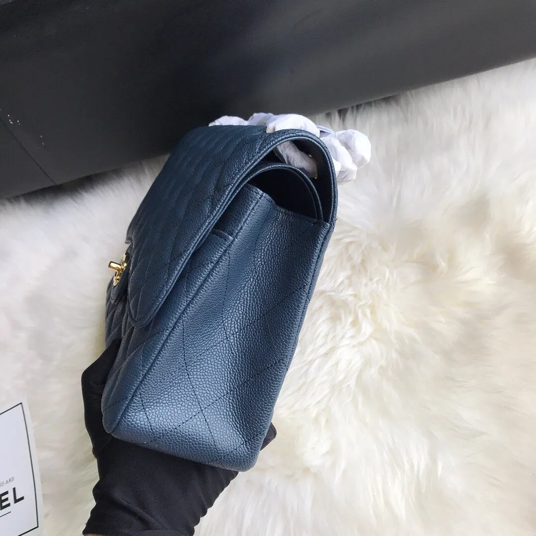 CC Flap Bag X Caviar Jumbo