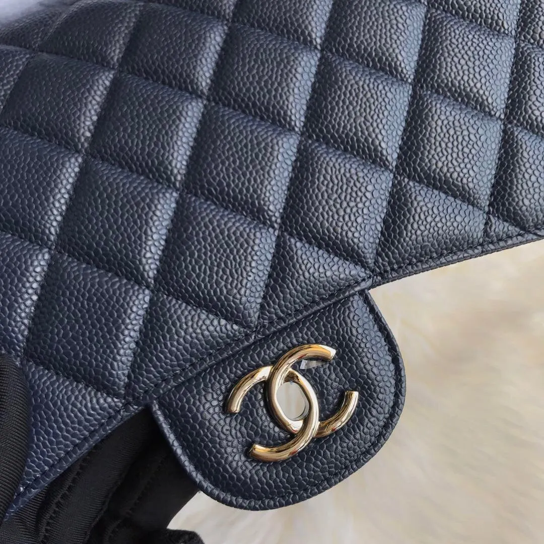 CC Flap Bag X Caviar Jumbo