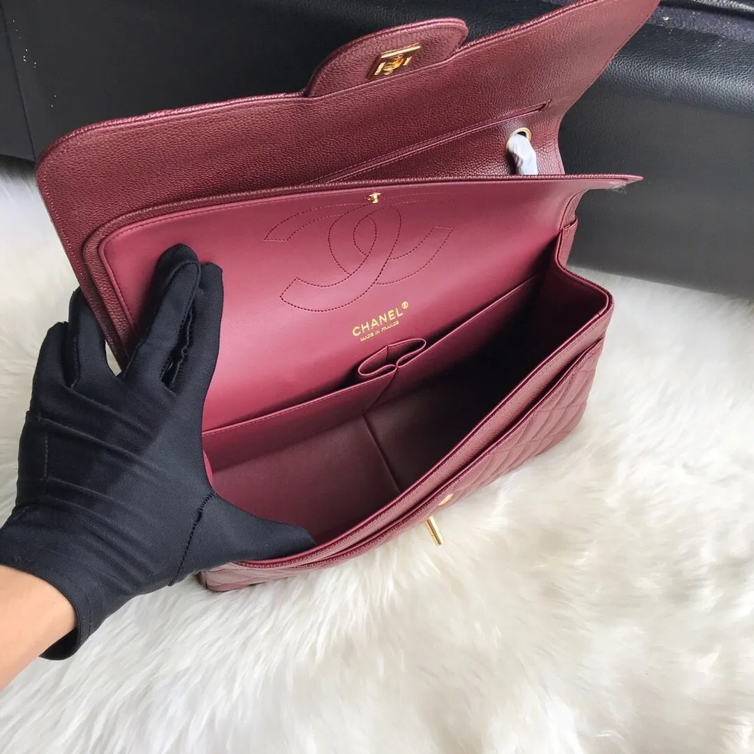 CC Flap Bag X Caviar Jumbo