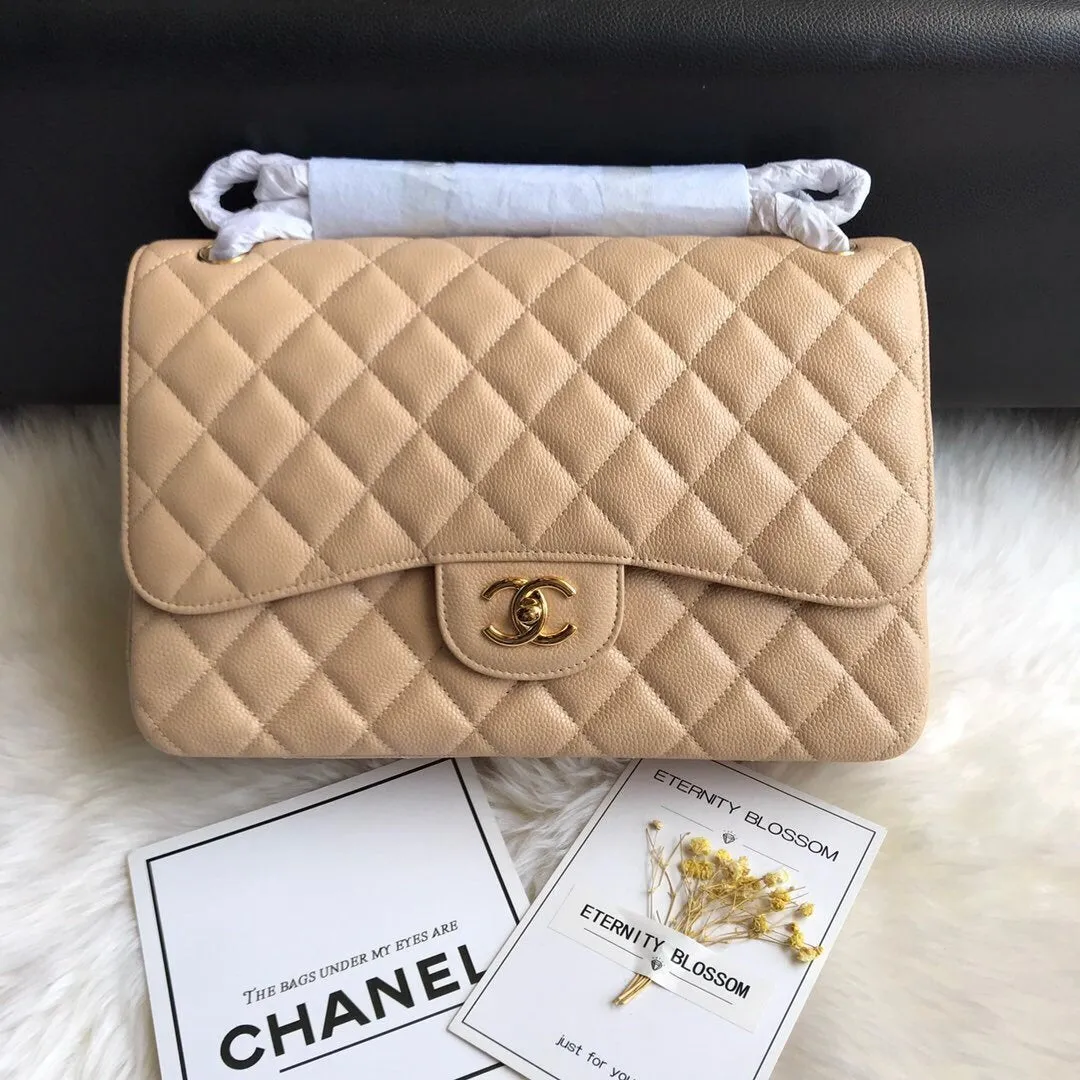 CC Flap Bag X Caviar Jumbo