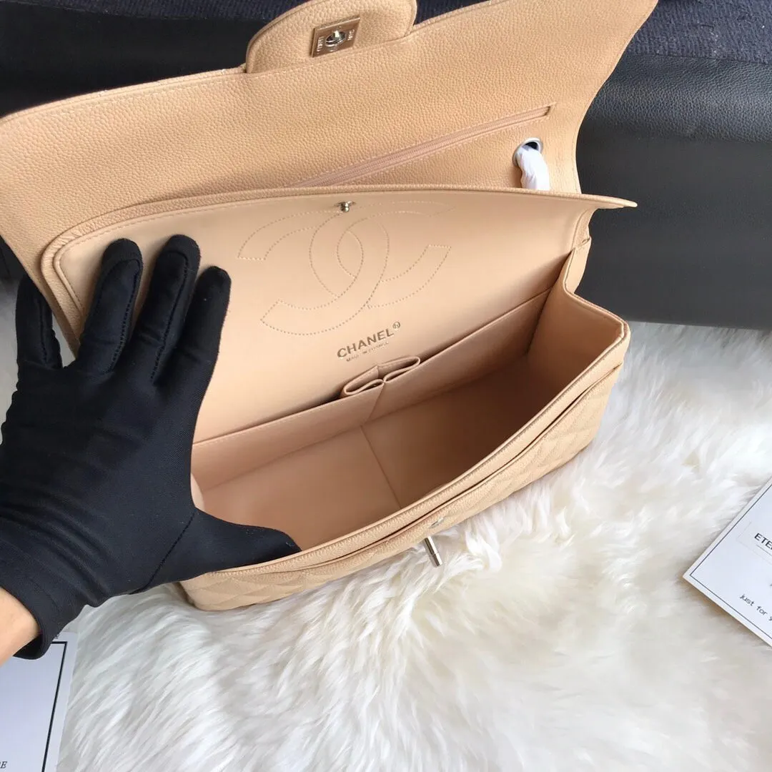 CC Flap Bag X Caviar Jumbo