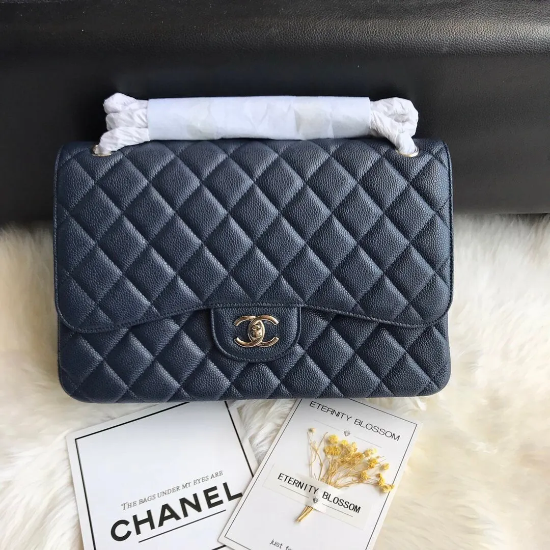 CC Flap Bag X Caviar Jumbo