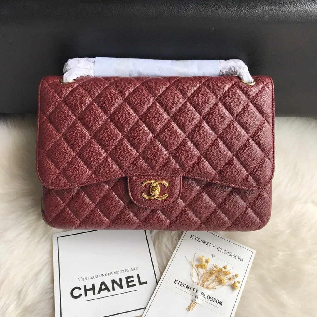 CC Flap Bag X Caviar Jumbo