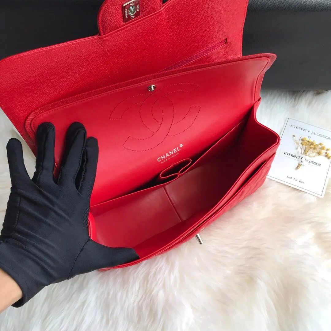 CC Flap Bag X Caviar Jumbo