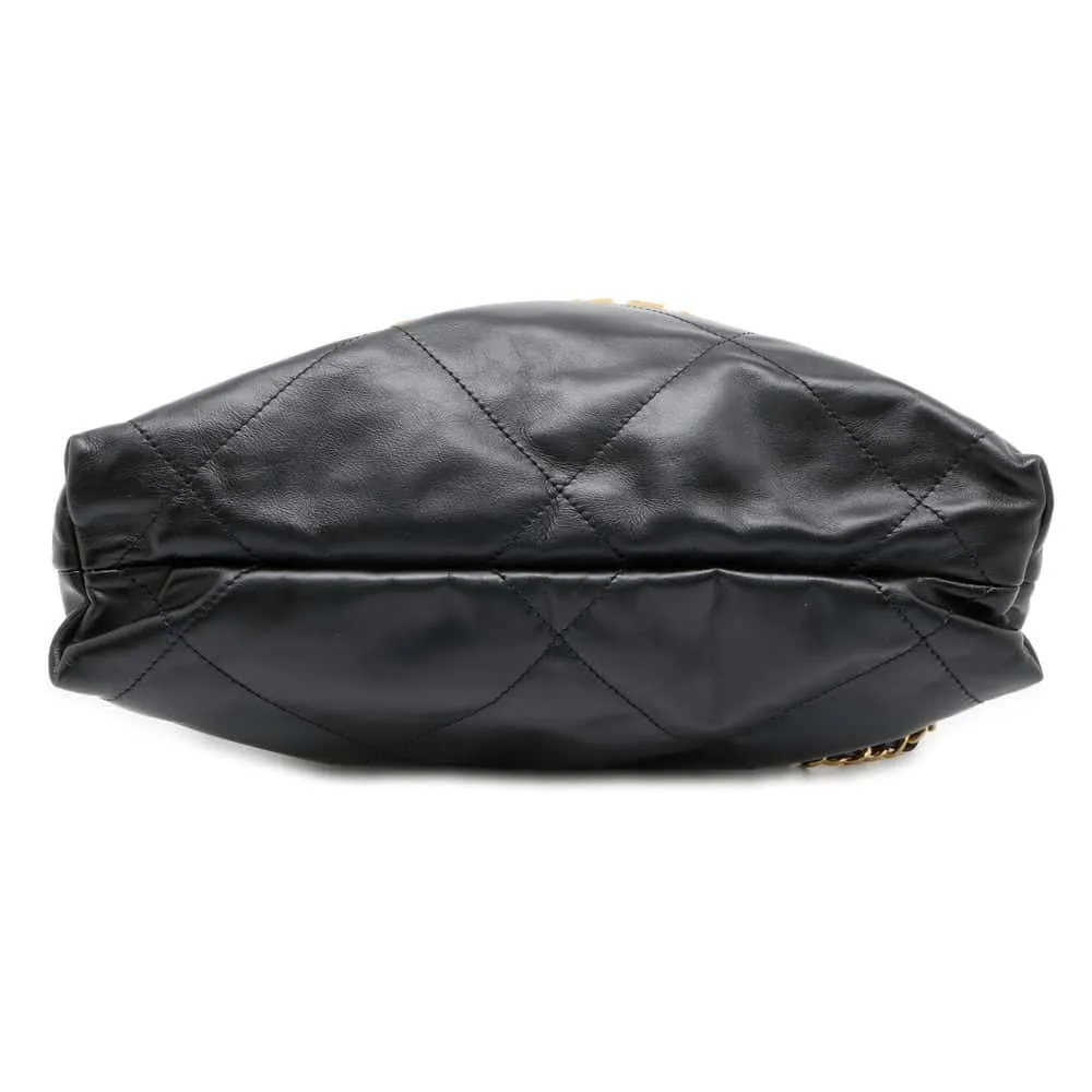 CHANEL CHANEL 22 Backpack Black AS3859 Shiny Calf Leather