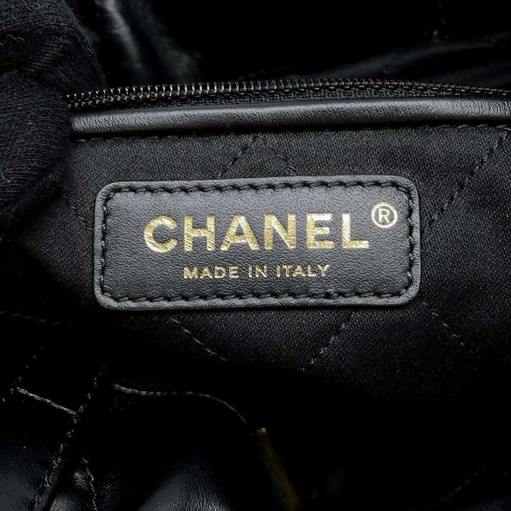 CHANEL CHANEL 22 Backpack Black AS3859 Shiny Calf Leather