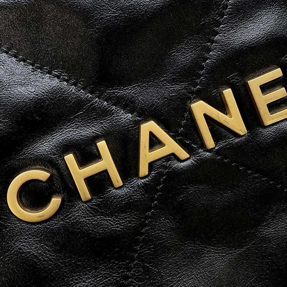 CHANEL CHANEL 22 Backpack Black AS3859 Shiny Calf Leather