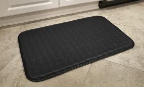 Classic basketweave kitchen memory foam mats - Black