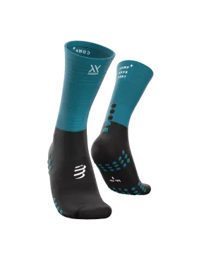 Compressport Mid Compression Socks ( XU00005B5028) - Mosaic Blue/Black