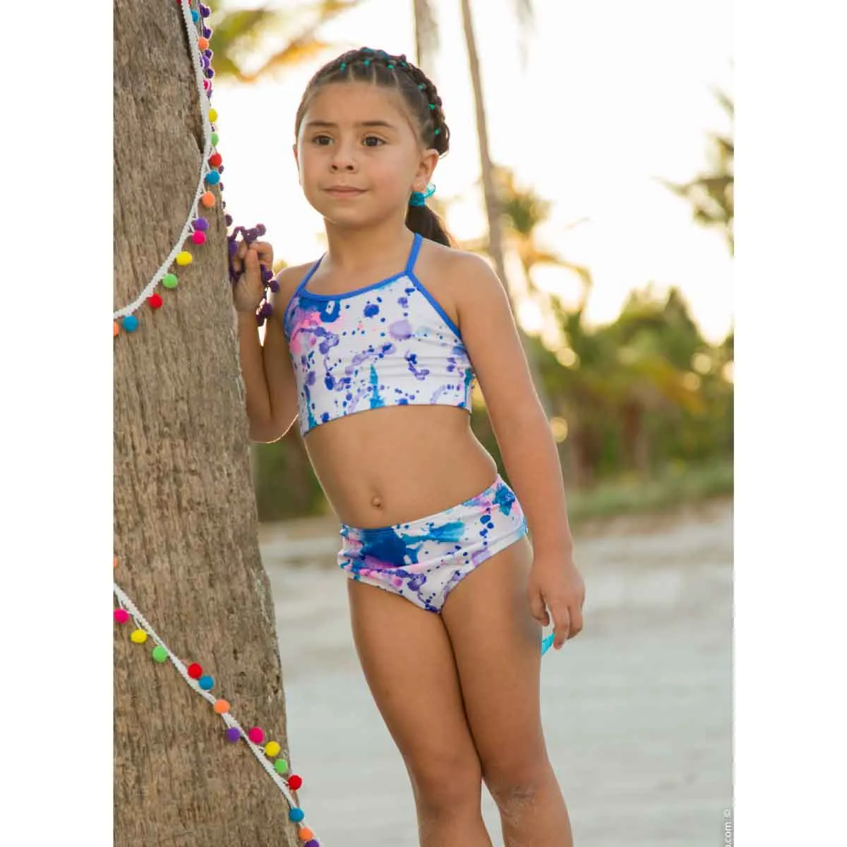 ENERGY - SPLASH PAINT TWO PIECE SWIMSUIT