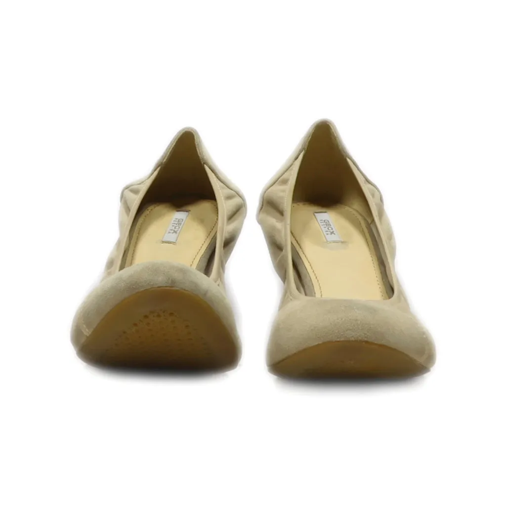 Geox Ballerinas Suede Beige Colour For Women