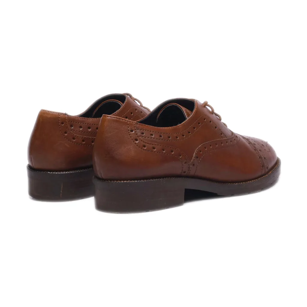 Geox Lace Ups Leather Brown Colour For Women