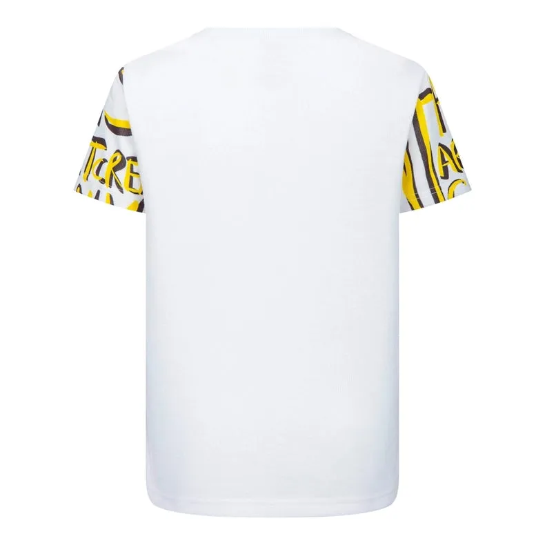 Girls White Tee with Arm Details