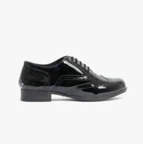 Hush Puppies KADA Girls School Shoes Black Patent