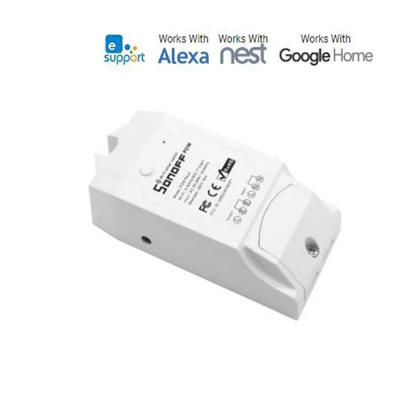 Itead Sonoff Pow R2, Wireless WiFi 16A Power switch Watt Meter Consumption Measurement, Smart Home Remote Watt meter IOT Device