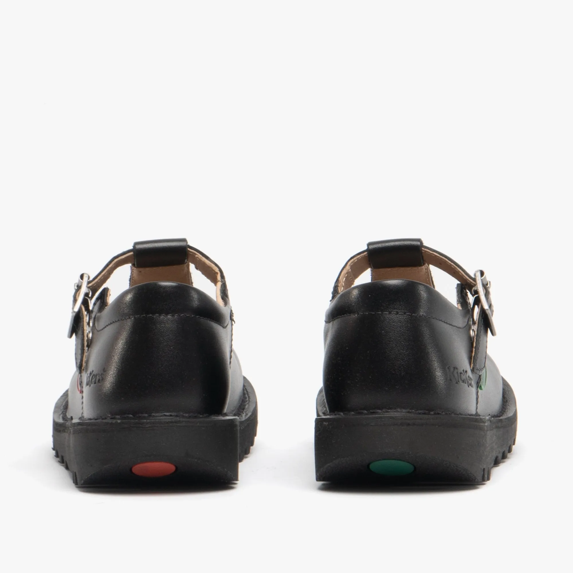 Kickers KICK Girls T-Bar School Shoes Black