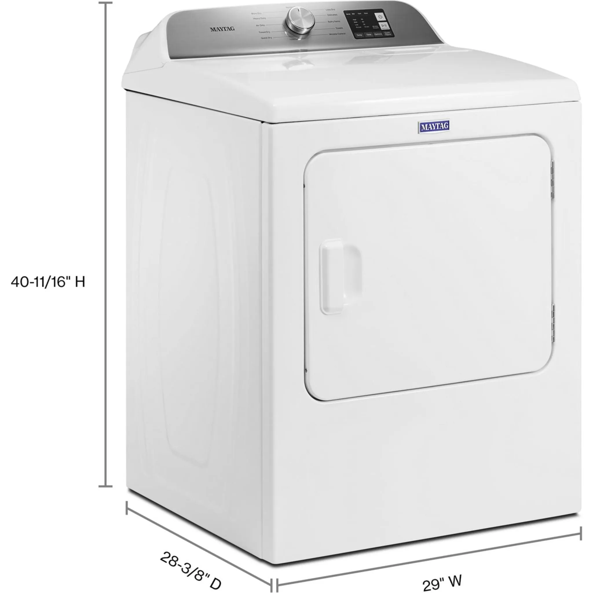 Maytag Top Load Electric Dryer with Advanced Moisture Sensing - 7.0 cu. ft. (YMED6200KW)