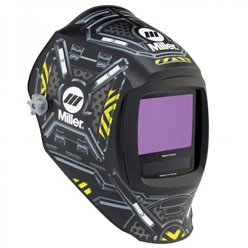 MILLER DIGITAL INFINITY HELMET - BLACK OPS with Clear Light Lens