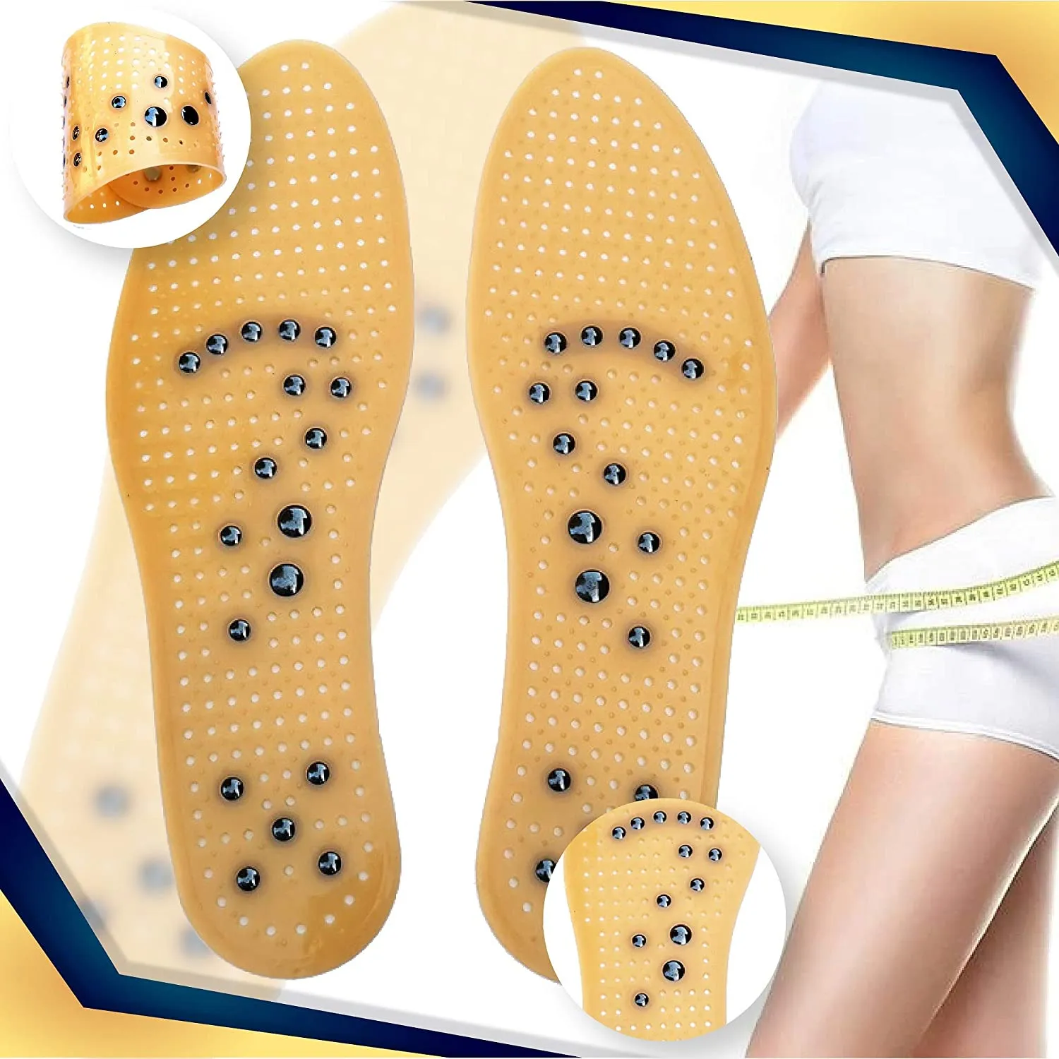 Mindinsole | Gel Acupressure Magnetic Insoles Inserts for Foot