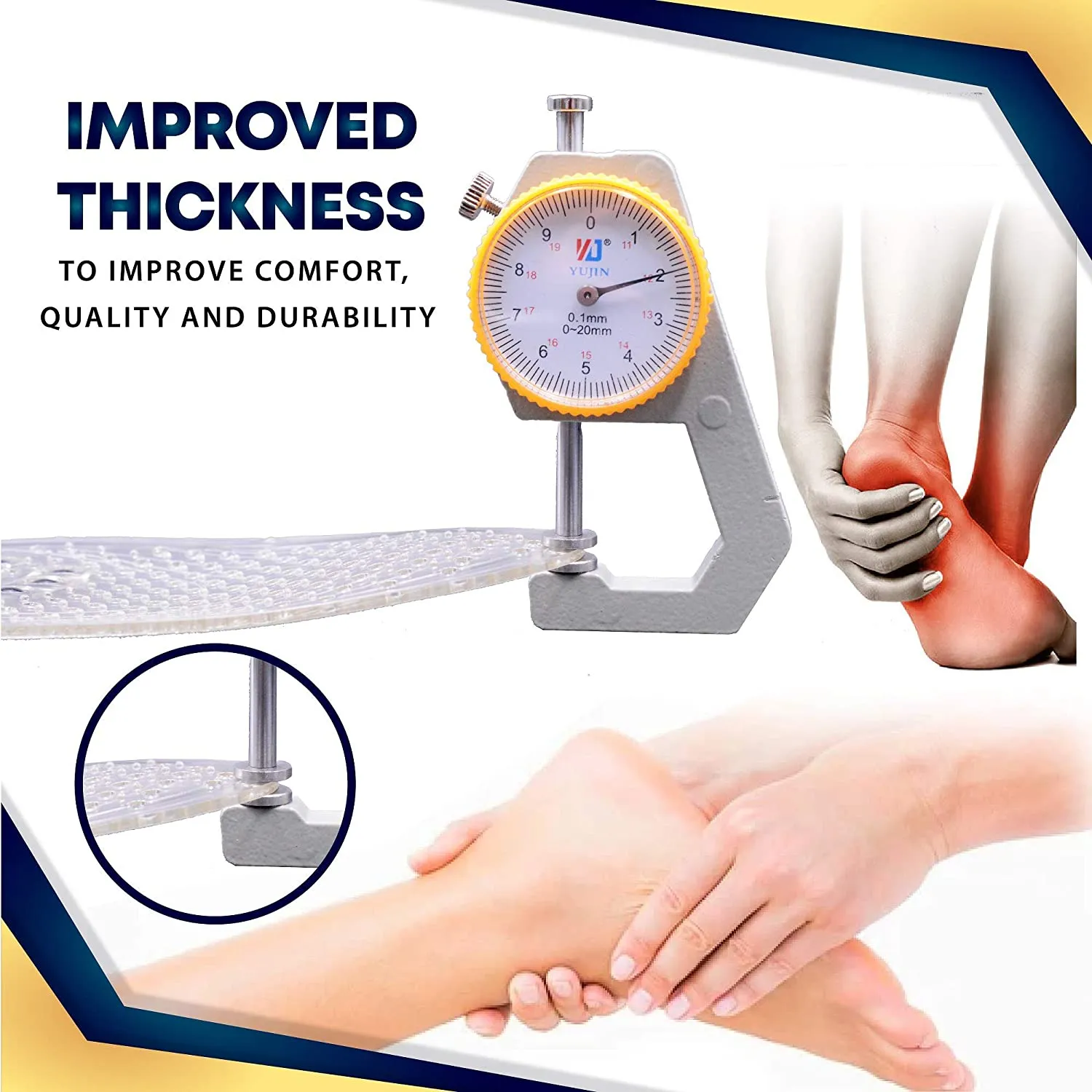 Mindinsole | Gel Acupressure Magnetic Insoles Inserts for Foot