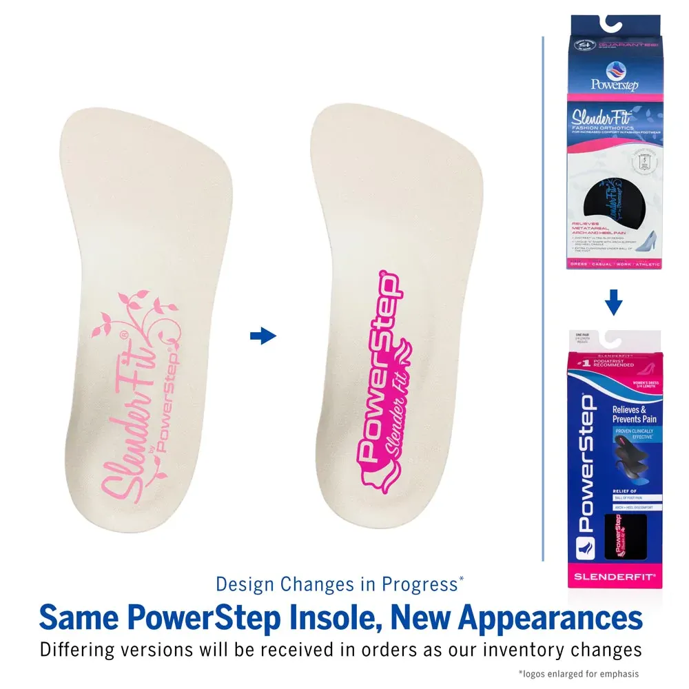 Powerstep Slenderfit 3/4 Insoles Womens Color Natural | One Pair