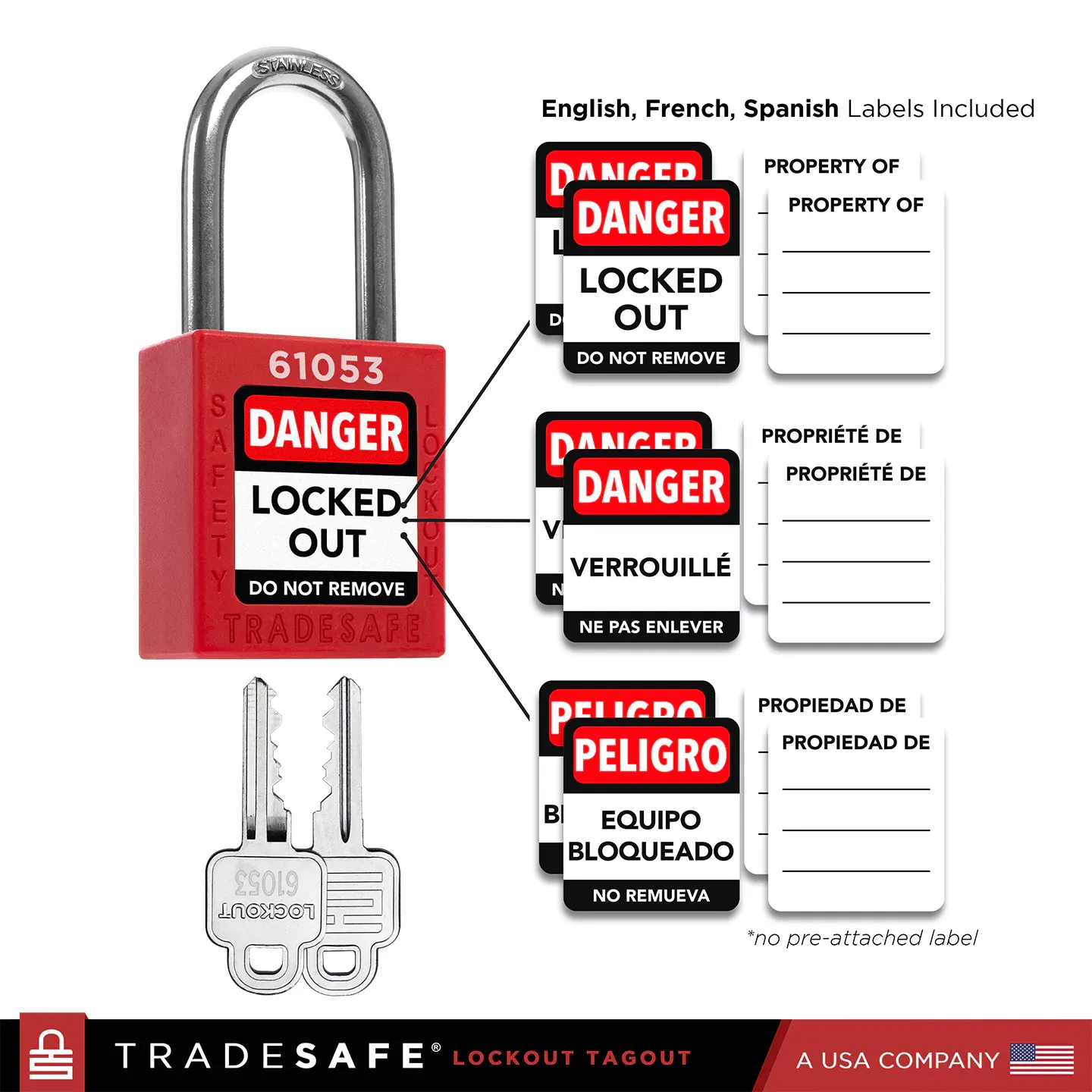 Professional Lockout Tagout Kit – 2 Keys Per Lock