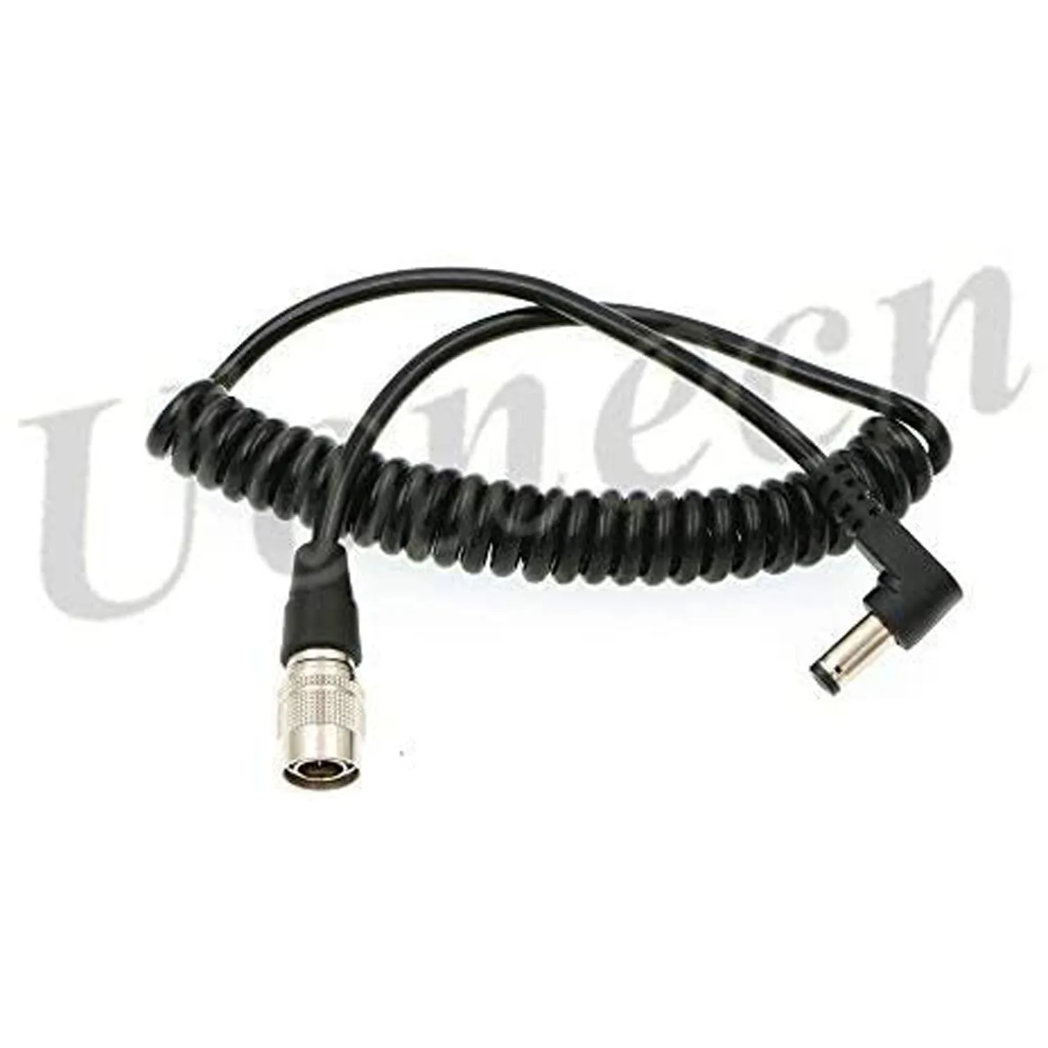Sound Devices Spring Cable Right Angle DC to 4 Pin Hirose Male Power Cable for ZOOM F8 for 688 644 633 Blackmagic Cinema Camera 4K