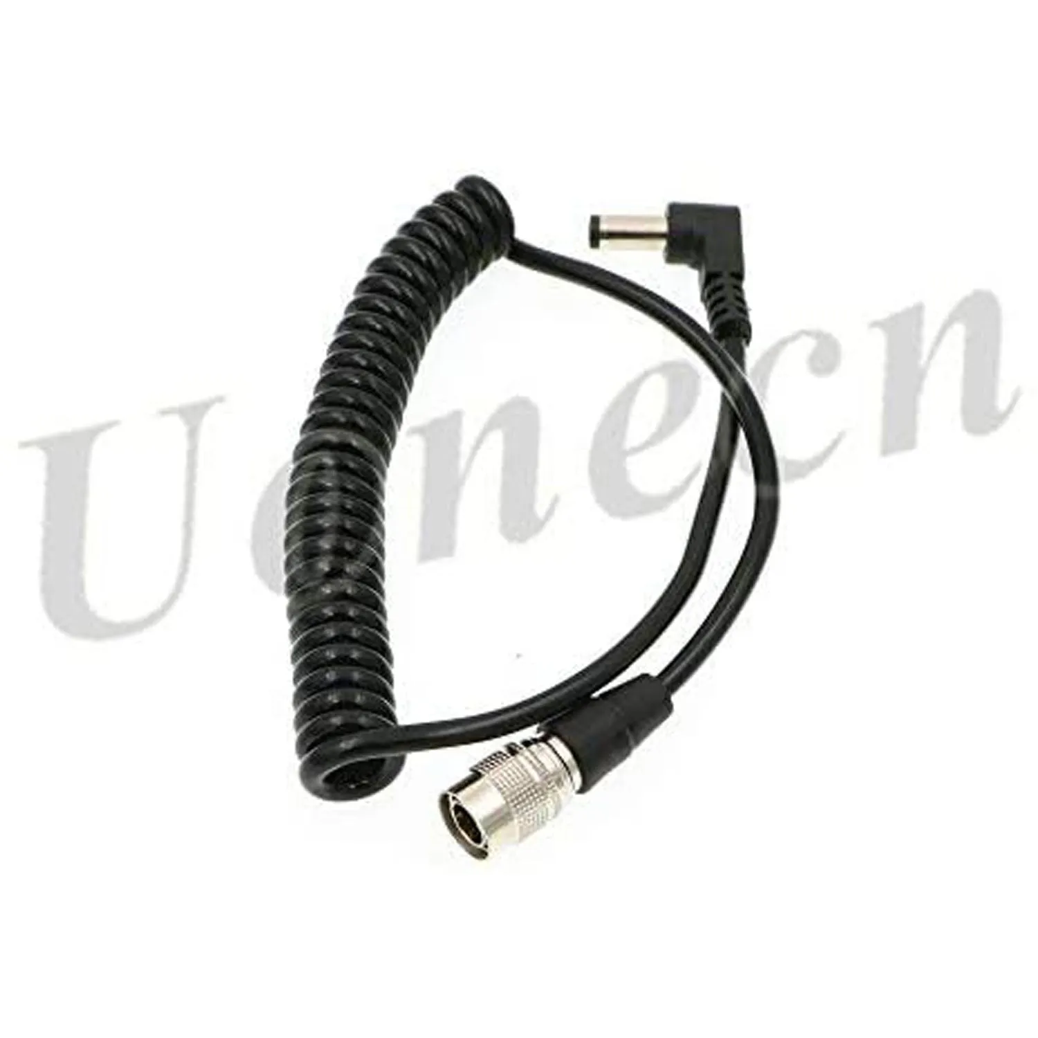 Sound Devices Spring Cable Right Angle DC to 4 Pin Hirose Male Power Cable for ZOOM F8 for 688 644 633 Blackmagic Cinema Camera 4K