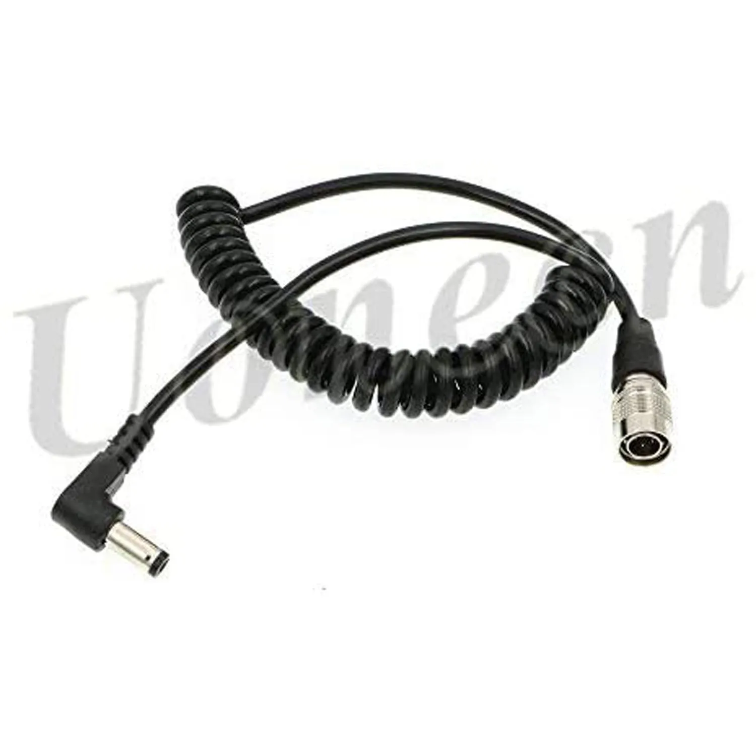 Sound Devices Spring Cable Right Angle DC to 4 Pin Hirose Male Power Cable for ZOOM F8 for 688 644 633 Blackmagic Cinema Camera 4K