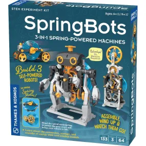 SpringBots: 3-in-1 Spring-Powered Machines STEM Science Building Kit