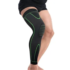 Total Compression Knee Sleeve - Elasticity Long Knee Protector Brace Leg Sleeve Calf Knee Support Warm Sports Kneepads