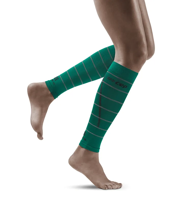 Womens Reflective Compression Calf Sleeves 20-30mmHg