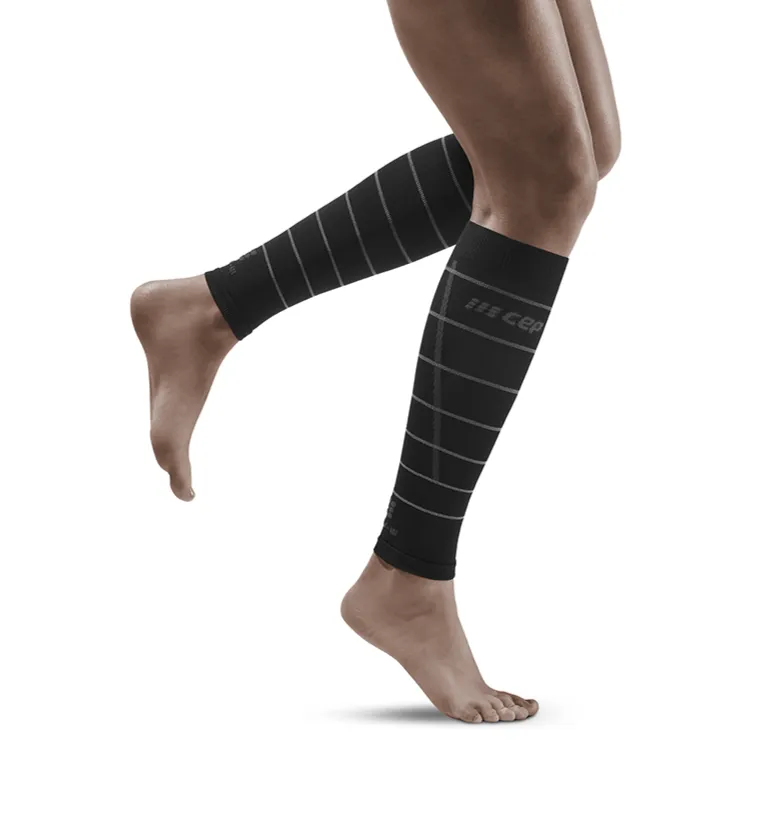 Womens Reflective Compression Calf Sleeves 20-30mmHg